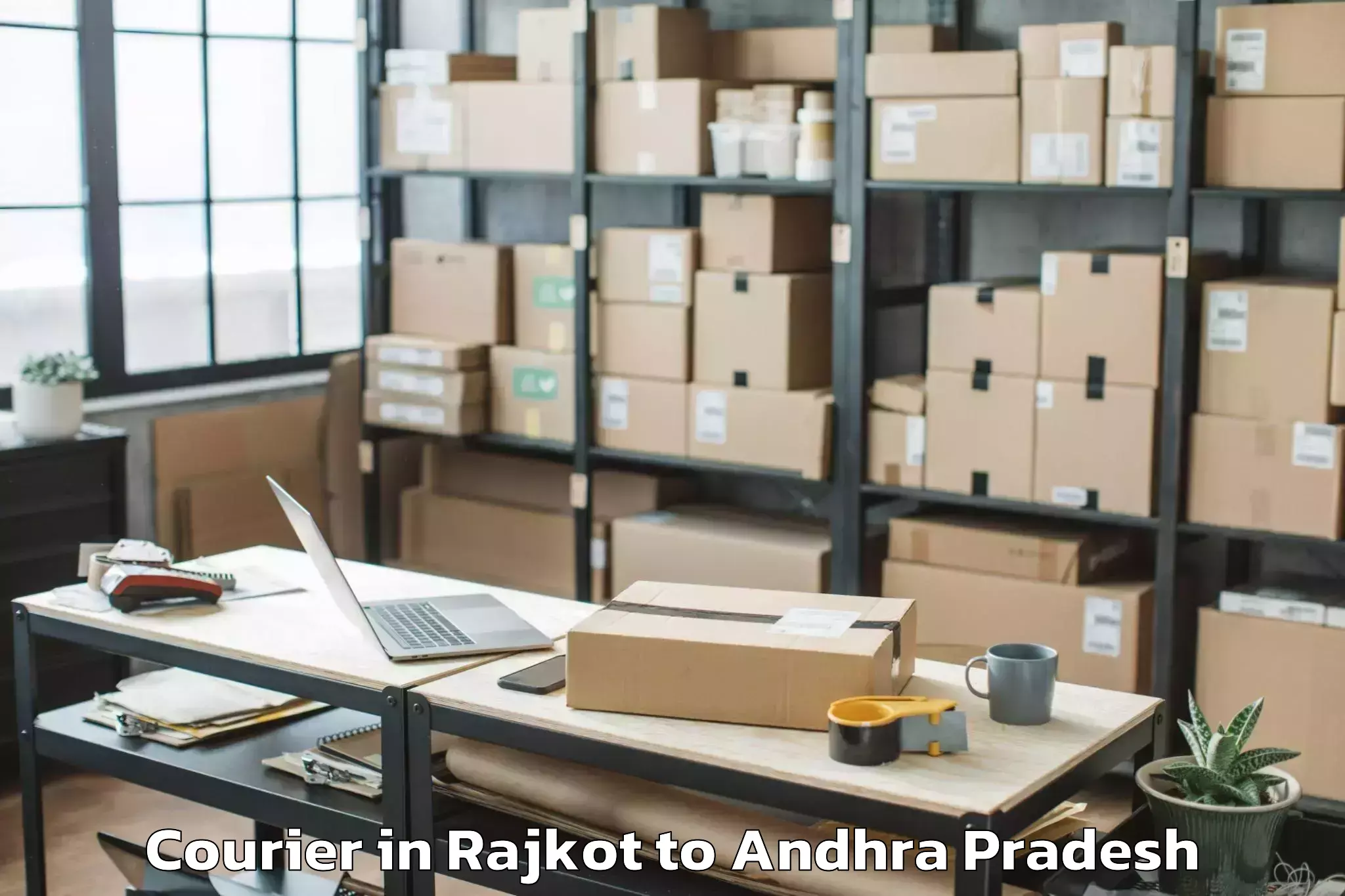 Easy Rajkot to Naidupet Courier Booking